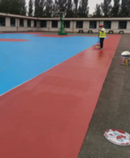 河东区街道旧篮球场地面改造翻新整改   